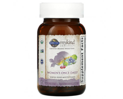 Витаминно-минеральные комплексы MyKind Organics, Women's Once Daily , 30 Vegan Tablets Витаминно-минеральные комплексы MyKind Organics, Women's Once Daily , 30 Vegan Tablets