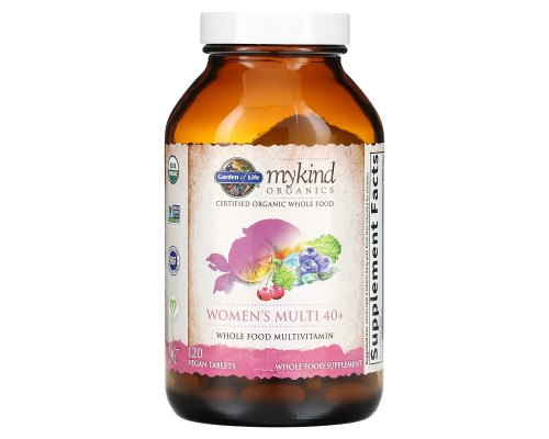 Garden of Life Women's Multi 40+ цельнопищевые мультивитамины 120 веганских таблеток Garden of Life Women's Multi 40+ цельнопищевые мультивитамины 120 веганских таблеток