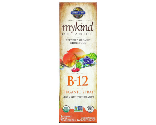 Garden of Life MyKind Organics Органический спрей с витамином B-12 со вкусом малины 2 унции (58 мл) Garden of Life MyKind Organics Органический спрей с витамином B-12 со вкусом малины 2 унции (58 мл)