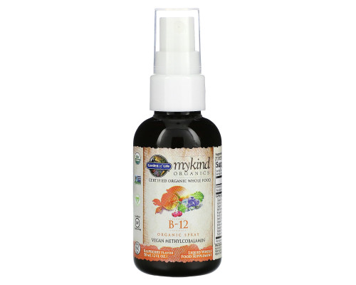 Garden of Life MyKind Organics Органический спрей с витамином B-12 со вкусом малины 2 унции (58 мл) Garden of Life MyKind Organics Органический спрей с витамином B-12 со вкусом малины 2 унции (58 мл)
