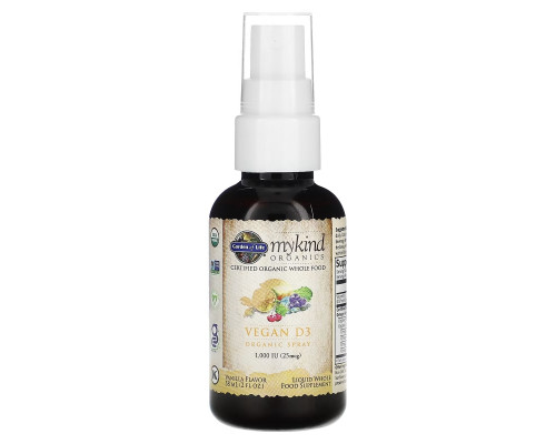 Garden of Life Kind Organics Веганский D3 ванильный спрей 2 унции (60 мл) Garden of Life Kind Organics Веганский D3 ванильный спрей 2 унции (60 мл)