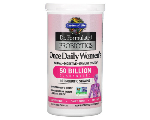 Garden of Life Dr. Formulated Probiotics Once Daily Women's 30 Veggie Caps Garden of Life Dr. Formulated Probiotics Once Daily Women's 30 Veggie Caps