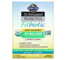 Garden of Life Organic Dr. Formulated Пробиотики Fitbiotic 20 Пакетиков 0.15 унции (4.2 г) каждый