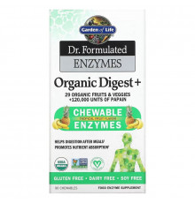 Garden of Life Dr. Formulated Ферменты Органического Дайджеста + Аромат Тропических Фруктов 90 витаминов