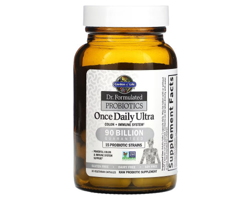 Garden of Life, Dr. Formulated Probiotics, Once Daily Ultra, 90 Billion, 30 Vegetarian Capsules (Ice) Garden of Life, Dr. Formulated Probiotics, Once Daily Ultra, 90 Billion, 30 Vegetarian Capsules (Ice)