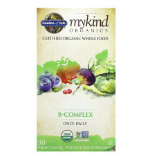 Garden of Life, mykind Organics, B-Complex, 30 Vegan Tablets