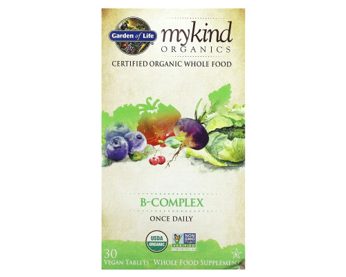 Garden of Life, mykind Organics, B-Complex, 30 Vegan Tablets Garden of Life, mykind Organics, B-Complex, 30 Vegan Tablets