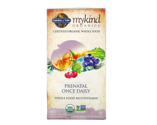 Garden of Life, mykind Organics, Prenatal Once Daily, 90 Vegan Tablets Garden of Life, mykind Organics, Prenatal Once Daily, 90 Vegan Tablets