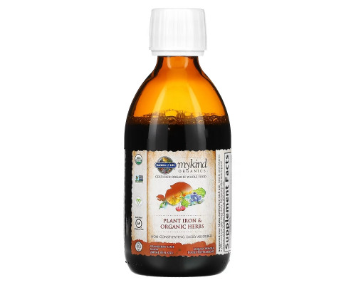 Garden of Life, Mykind Organics, Plant Iron & Organic Herbs, Cranberry-Lime, 8 fl oz (240 ml) Garden of Life, Mykind Organics, Plant Iron & Organic Herbs, Cranberry-Lime, 8 fl oz (240 ml)