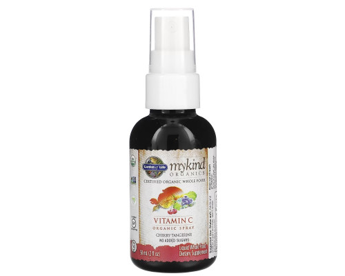 Garden of Life, mykind Organic, Vitamin C Organic Spray, Cherry-Tangerine, 2 fl oz (58 ml)