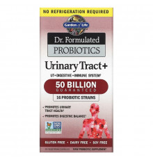 Garden of Life, Dr. Formulated Probiotics, Urinary Tract+, Shelf Stable, 60 Veggie Capsules