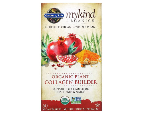 Garden of Life, MyKind Organics, Organic Plant Collagen Builder, 60 Vegan Tablets Garden of Life, MyKind Organics, Organic Plant Collagen Builder, 60 Vegan Tablets