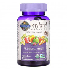 Garden of Life, Mykind Organics, пренатальные мультивитамины, органические ягоды, 120 жевательных конфет
