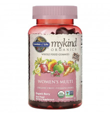 Garden of Life, Mykind Organics, женские мультивитамины, органические ягоды, 120 жевательных конфет