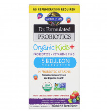 Garden of Life, Dr. Formulated Probiotics Organic Kids+ Shelf Stable, 30 Capsules