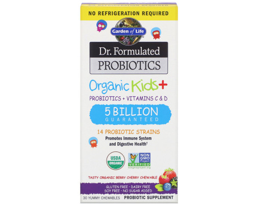 Garden of Life, Dr. Formulated Probiotics Organic Kids+ Shelf Stable, 30 Capsules Garden of Life, Dr. Formulated Probiotics Organic Kids+ Shelf Stable, 30 Capsules