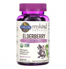 Garden of Life, MyKind Organics, Elderberry, Immune Gummy, 120 Vegan Gummy Drops