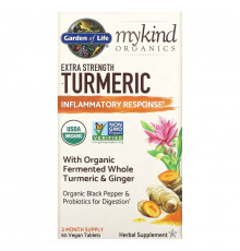 Garden of Life, Garden of Life, MyKind Organics, Extra Strength Turmeric Inflammatory Response, 60 Vegan Tablets