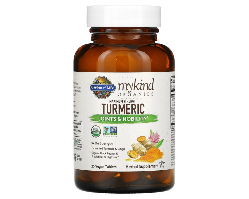 Garden of Life, MyKind Organics, Maximum Strength, Turmeric, Joints & Mobility, 30 Vegan Tablets Garden of Life, MyKind Organics, Maximum Strength, Turmeric, Joints & Mobility, 30 Vegan Tablets