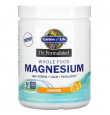 Garden of Life, Dr. Formulated, порошок магния из цельных продуктов, апельсин, 419,5 г
