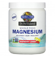 Garden of Life, Dr. Formulated, порошок магния из цельных продуктов, малина и лимон, 198,4 г