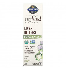 Garden of Life, MyKind Organics, Liver Bitters Detox Spray, Alcohol Free, 2 fl oz (58 ml)