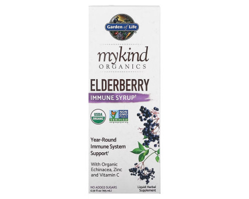 Garden of Life, MyKind Organics, сироп с бузиной для иммунитета, 6,5 ж. унц. (195 мл) Garden of Life, MyKind Organics, сироп с бузиной для иммунитета, 6,5 ж. унц. (195 мл)