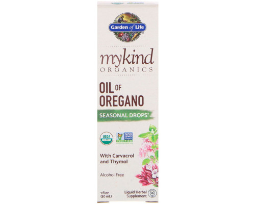 Garden of Life, MyKind Organics, Oil of Oregano Seasonal Drops, 1 fl oz (30 mL) Garden of Life, MyKind Organics, Oil of Oregano Seasonal Drops, 1 fl oz (30 mL)