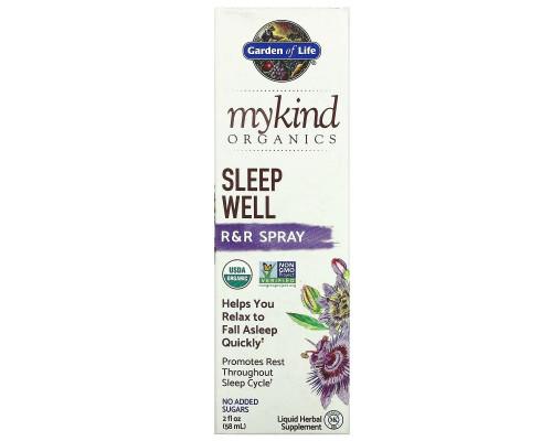 Garden of Life, MyKind Organics, Sleep Well R&R Spray, 2 fl oz (58 ml) Garden of Life, MyKind Organics, Sleep Well R&R Spray, 2 fl oz (58 ml)