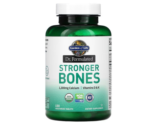 Garden of Life, Dr. Formulated, Stronger Bones, 150 Vegetarian Tablets Garden of Life, Dr. Formulated, Stronger Bones, 150 Vegetarian Tablets