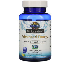 Garden of Life, Dr. Formulated, Advanced Omega, Lemon, 60 Softgels