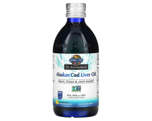 Garden of Life, Dr. Formulated, Alaskan Cod Liver Oil, Lemon, 13.52 fl oz (400 ml) Garden of Life, Dr. Formulated, Alaskan Cod Liver Oil, Lemon, 13.52 fl oz (400 ml)