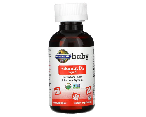 Garden of Life, Baby Vitamin D3 Liquid, 1.9 fl oz ( 56 ml) Garden of Life, Baby Vitamin D3 Liquid, 1.9 fl oz ( 56 ml)