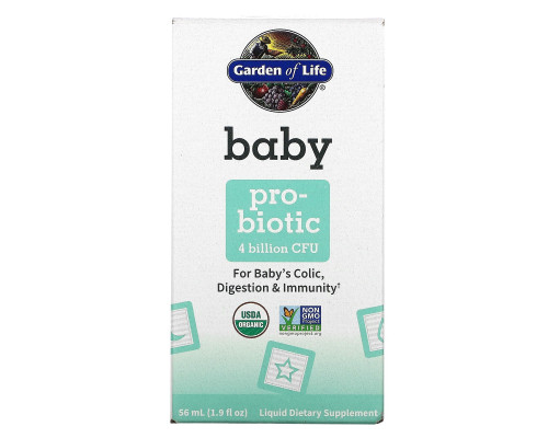 Garden of Life, Baby, Probiotic, 4 Billion CFU, 1.9 fl oz ( 56 ml) Garden of Life, Baby, Probiotic, 4 Billion CFU, 1.9 fl oz ( 56 ml)