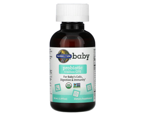 Garden of Life, Baby, Probiotic, 4 Billion CFU, 1.9 fl oz ( 56 ml) Garden of Life, Baby, Probiotic, 4 Billion CFU, 1.9 fl oz ( 56 ml)