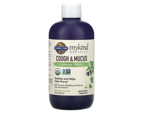 Garden of Life, MyKind Organics, Cough & Mucus Immune Syrup, 5 fl oz ( 150 ml) Garden of Life, MyKind Organics, Cough & Mucus Immune Syrup, 5 fl oz ( 150 ml)