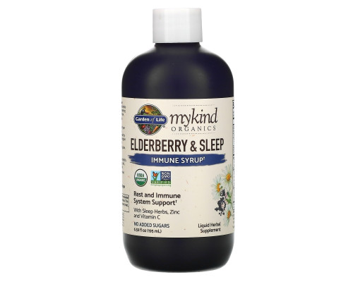 Garden of Life, MyKind Organics, Elderberry & Sleep Immune Syrup, 6.59 fl oz (195 ml) Garden of Life, MyKind Organics, Elderberry & Sleep Immune Syrup, 6.59 fl oz (195 ml)