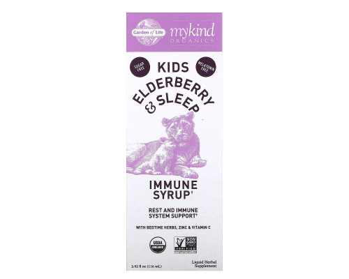 Garden of Life, Mykind Organics, Kids Elderberry & Sleep, Immune Syrup with Bedtime Herbs, Zinc & Vitamin C, 3.92 fl oz ( 116 ml) Garden of Life, Mykind Organics, Kids Elderberry & Sleep, Immune Syrup with Bedtime Herbs, Zinc & Vitamin C, 3.92 fl oz ( 116 ml)