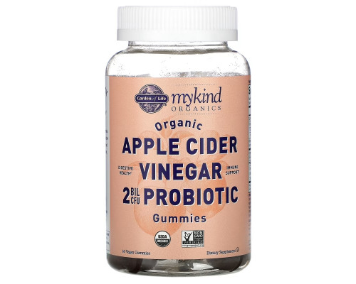 Garden of Life, MyKind Organics, Organic Apple Cider Vinegar Probiotic Gummies, 2 Bil CFU, 60 Vegan Gummies Garden of Life, MyKind Organics, Organic Apple Cider Vinegar Probiotic Gummies, 2 Bil CFU, 60 Vegan Gummies