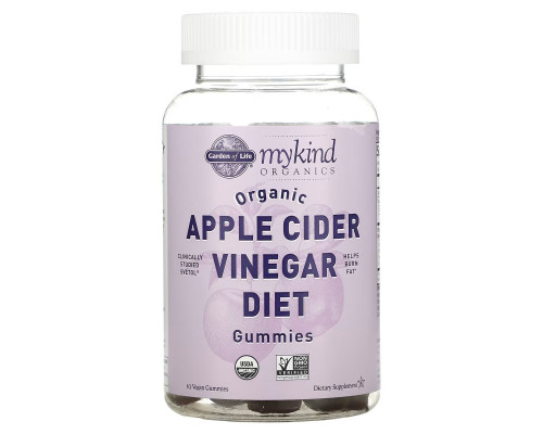 Garden of Life, MyKind Organics, Organic Apple Cider Vinegar Diet Gummies, 63 Vegan Gummies Garden of Life, MyKind Organics, Organic Apple Cider Vinegar Diet Gummies, 63 Vegan Gummies