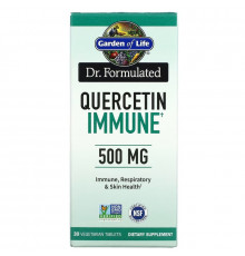 Garden of Life, Dr. Formulated, Quercetin Immune, 500 mg, 30 Vegetarian Tablets