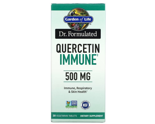Garden of Life, Dr. Formulated, Quercetin Immune, 500 mg, 30 Vegetarian Tablets Garden of Life, Dr. Formulated, Quercetin Immune, 500 mg, 30 Vegetarian Tablets