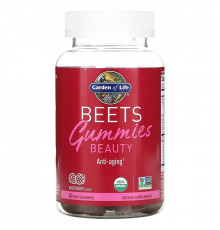 Garden of Life, Beets Gummies Beauty, Raspberry, 60 Fruit Gummies