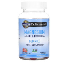 Garden of Life, Magnesium with Pre & Probiotics Gummies, Raspberry , 60 Gummies