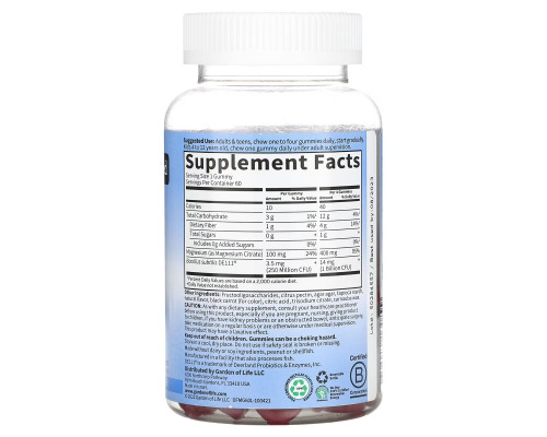 Garden of Life, Magnesium with Pre & Probiotics Gummies, Raspberry , 60 Gummies Garden of Life, Magnesium with Pre & Probiotics Gummies, Raspberry , 60 Gummies