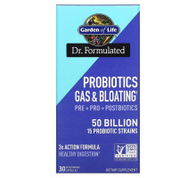 Garden of Life, Probiotics Gas & Bloating, 50 Billion, 30 Vegetarian Capsules