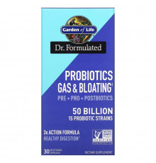 Garden of Life, Probiotics Gas & Bloating, 50 Billion, 30 Vegetarian Capsules