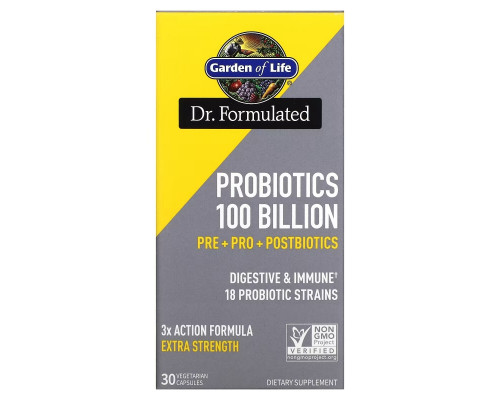 Garden of Life, Probiotics, 100 Billion, 30 Vegetarian Capsules Garden of Life, Probiotics, 100 Billion, 30 Vegetarian Capsules