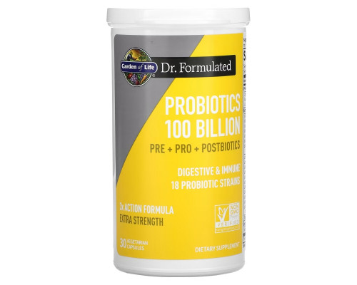 Garden of Life, Probiotics, 100 Billion, 30 Vegetarian Capsules Garden of Life, Probiotics, 100 Billion, 30 Vegetarian Capsules