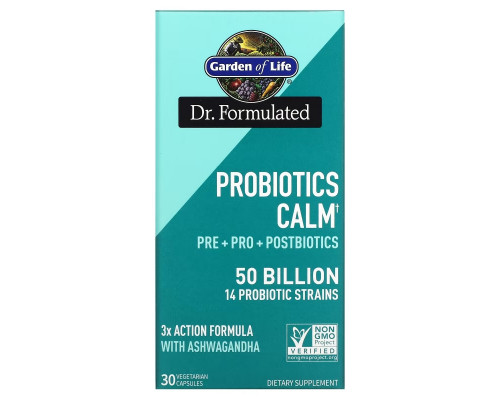 Garden of Life, Probiotics Calm, 50 Billion, 30 Vegetarian Capsules Garden of Life, Probiotics Calm, 50 Billion, 30 Vegetarian Capsules